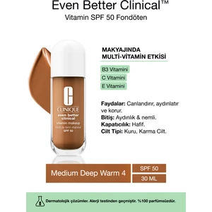 Even Better Clinical Vitamin Makeup Spf 50 Fondöten - Renk: Medium Deep Warm 4 - 30ML | C Vitamini