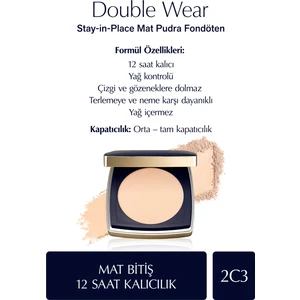 Estee Lauder Double Wear Stay-in-Place Mat Pudra Fondöten - 2C3 FRESCO