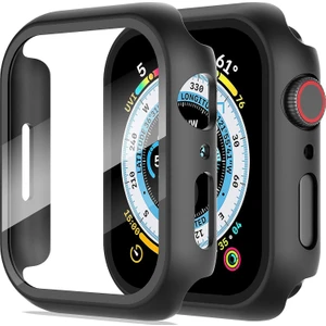 Apple Watch 2-3-4-5-6-Se-7-8-9 40MM Uyumlu Sert Pc Kasa ve Ekran Koruyucu Kılıf