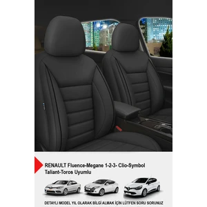 Jet Deri Oto Koltuk Kılıfı (Renault Fluence-Megan 1-2-3-Clio-Symbol-Taliant-Toros Uyumlu)
