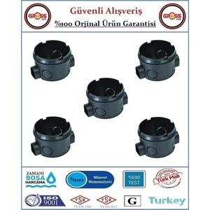 Sıva Altı Geçmeli Anahtar Priz Kasası - 5 Adet