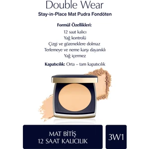 Estee Lauder Double Wear Stay-in-Place Mat Pudra Fondöten - 3W1 TAWNY