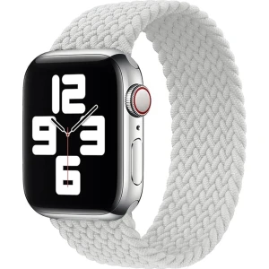 Apple Watch 11 Series 46MM ile Uyumlu Hasır Örgü Solo Loop Kordon Kayış - FC401