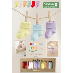 6 Çift Kutulu Organik Bebek Çorap Seti (Soft Touch)