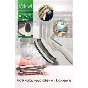 KSI-660 2'si 1 Arada Buharlı Ütü – 1500W Güçlü, LED Ekranlı, 90° Dönebilen Saplı