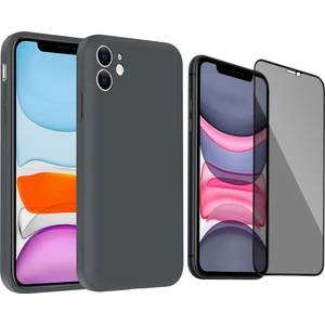 iPhone 11 Kılıf Kamera Korumalı Kartlık Hazneli Zore Vitra Kapak + Hayalet Ekran Koruyucu