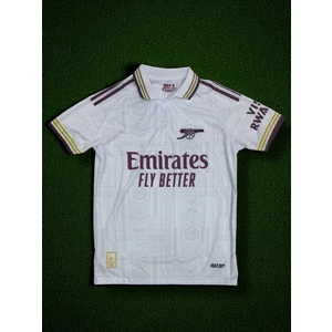 North Stand Yeni Sezon Arsenal Beyaz Deplasman Polo Yaka Forma 