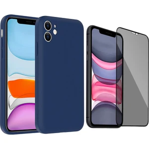 iPhone 11 Kılıf Kamera Korumalı Kartlık Hazneli Zore Vitra Kapak + Hayalet Ekran Koruyucu