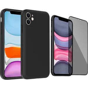 iPhone 11 Kılıf Kamera Korumalı Kartlık Hazneli Zore Vitra Kapak + Hayalet Ekran Koruyucu