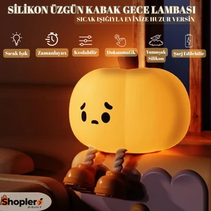 Silikon Bal Kabağı Gece Lambası