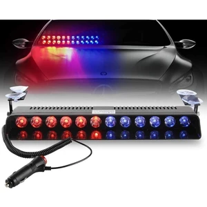 S12 Kırmızı Mavi Yanan Cam Içi LED 12 Ledli Vantuzlu Çakmaklık Girişli 12 Volt