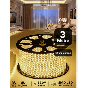 Hortum Esnek Serit LED Gün Isigi + 220V Fiş 1,2,3,4,5,10,15,20,25,50,100 Metre