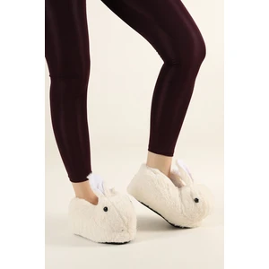 Mece Spor Panduf Peluş Tavşanlı Panduf Kışlık Ev Ayakkabısı  (Hediyelik)