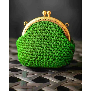 “el Örgüsü Makrome Klipsli Cüzdan