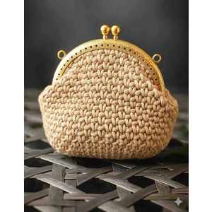 “el Örgüsü Makrome Klipsli Cüzdan