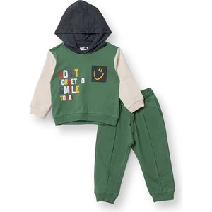 Hellobaby Erkek Bebek Eşofman Takımı Motto Boy Bisiklet Yaka Uzun Kol