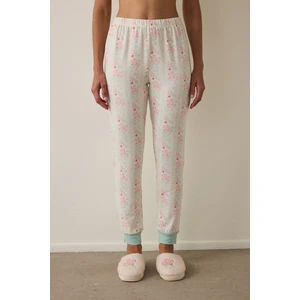 Gardenya Cute Flowers Çiçekli Termal Etkili Pijama Altı