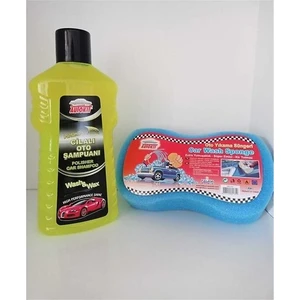 Cilalı Oto Şampuanı 1 Lt+ Oto Yıkama Süngeri