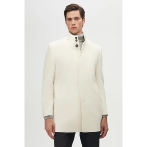 Ds Damat Regular Fit Ekru Hakim Yaka Kaşe Kaban 5HF08ORT10002