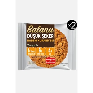Tarçınlı Düşük Şekerli Badem Unu Kurabiyesi 50 gr X2ADET