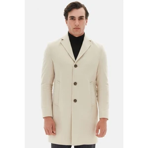 Regular Fit Bej Mono Yaka Kaşe Kaban 5HF08ORT10000