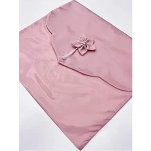 Inci Işlemeli Lüks Zarf Bohça Parlak Saten Çeyizlik Pembe Renk Özel Tasarım