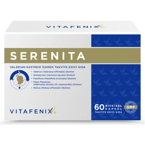 Serenita Valerian Root, Şerbetçiotu, Passiflora 60 Vegan Kapsül Takviye