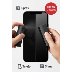 2’si 1 Arada Ekran Temizleyici Sprey ve Mikrofiber Bez – Telefon, Tablet ve Laptop Için Pratik Çözüm