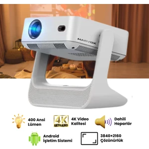 C3 Buds Ekranlı Projeksiyon Cihazı Taşınabilir Android Sistemli Wifi HDMI USB Destekli Projektör