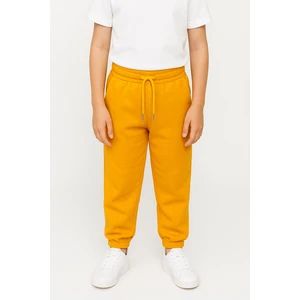Lastikli Rahat Kesim Cepli Erkek ve Kız Çocuk Unisex Eşofman Altı Hardal