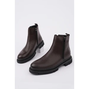 Chelsea Hakiki Deri Çift Fermuarlı Garantili Erkek Kışlık Bot