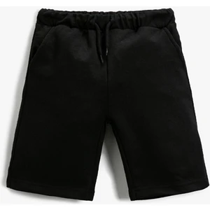 Normal Bel Siyah Erkek Çocuk Şort - 2SKB40024TK