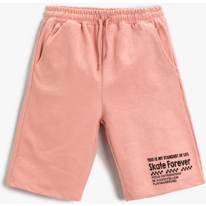 Erkek Çocuk Baskılı Şort Beli Lastikli Diz Üstü Pamuklu