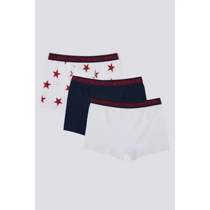 U.S. Polo Assn Beyaz Erkek Çocuk 3'lü Boxer Yumuşak Pamuklu Esnek Kumaşla Rahat Kullanım