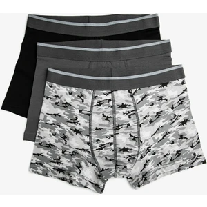 Desenli Pamuklu Basic Boxer Seti 3'lü