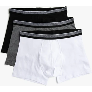 Erkek Pamuklu 3'lü Basic Boxer Seti