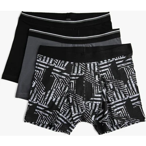 Erkek Pamuklu Basic 3'lü Boxer Seti