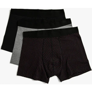 Erkek Pamuklu Basic 3'lü Boxer Seti