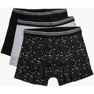 Pamuklu 3'lü Set Basic Boxer