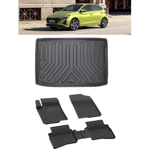 Hyundai I20 2021 Sonrası Elite Plus 4.5d Paspas 3D Rizline Alt 3D Bagaj Havuzu Set
