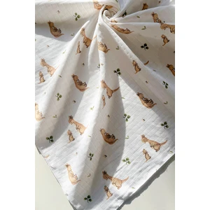 Çok Amaçlı Müslin Örtü , Müslin Yenidoğan Bebek Battaniyesi, Pamuk, Müslin Bez 80*90 cm