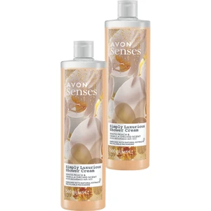 Senses Simply Luxurious Beyaz Şeftali ve Vanilya Kokulu Krem Duş Jeli 500 ml 2'li