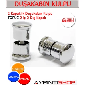 Ayrıntıshop Duşakabin Cam Kabin Kapı Tutamağı Plastik Krom Kaplamalı
