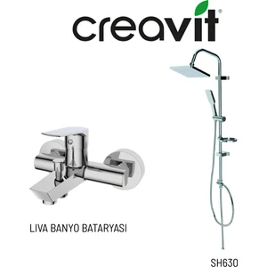 SH630 Tepe Duş Sistemi ve Liva Banyo Bataryası LV2500