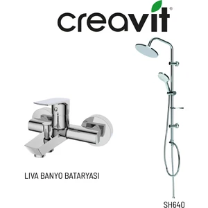 SH640 Tepe Duş Sistemi ve Liva Banyo Bataryası LV2500