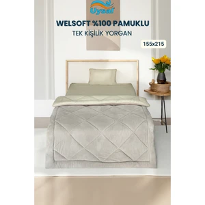 Welsoft %100 Pamuklu Tek Kişilik Yorgan
