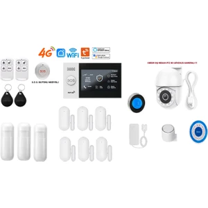 Akıllı Ev Güvenlik Alarm Sistemi + Obiem Dış Mekân Ptz Hd Kamera