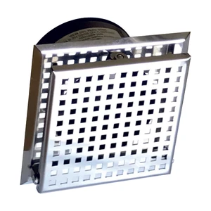 Aspiratör Kare Delikli Sessiz, Banyo, Wc, Aspiratörü, Baca Çapı 100 Mm. Geri Tepme Klapeli