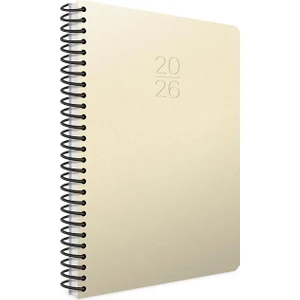 Gıpta 2026 Spiralli Günlük Ajanda Sert Kapak 17X24 cm  407-SEK Krem