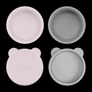 Oioi Silikon Kapaklı Mini Kase 2'li Mini Bites - Misty Lilac / Powder Grey